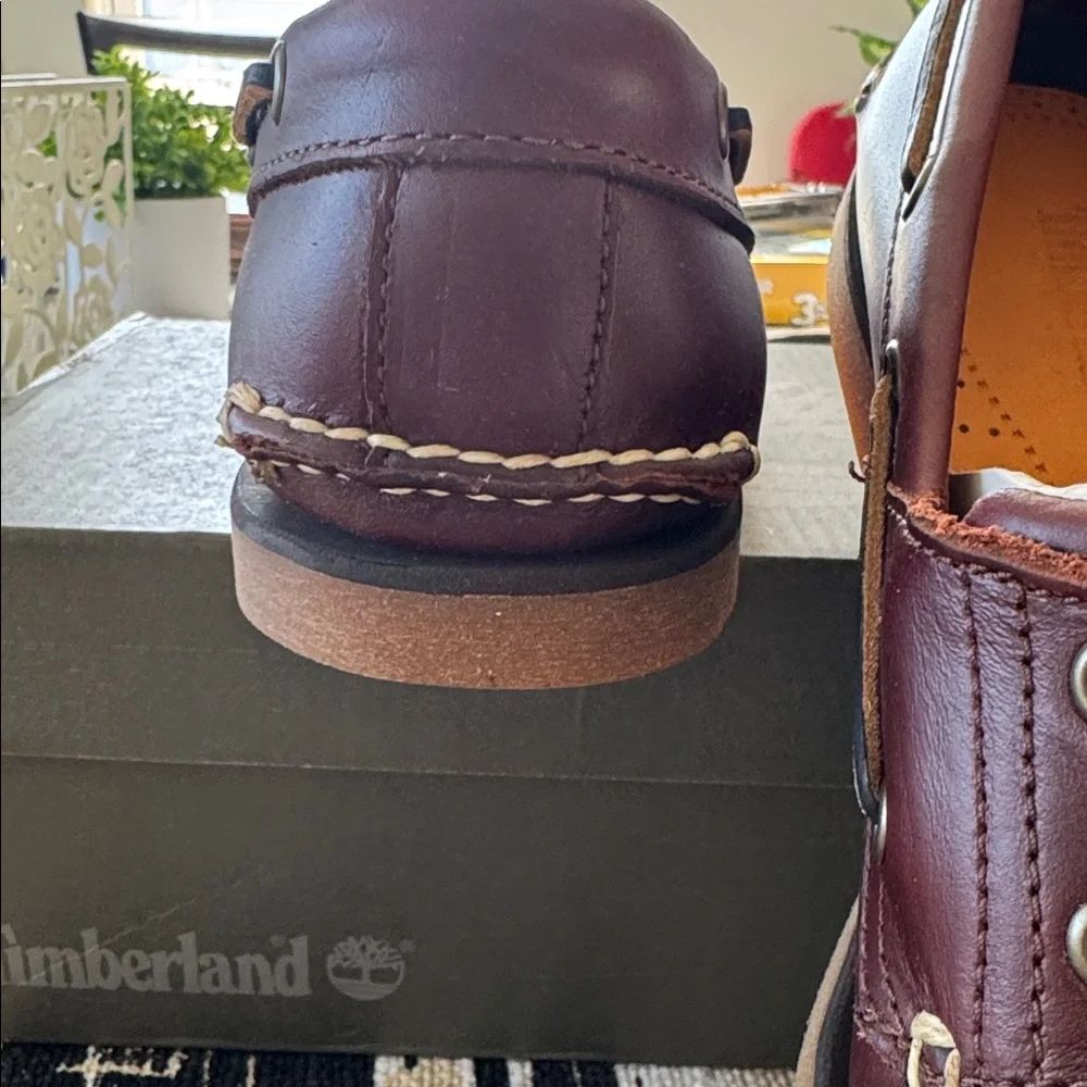 Timberland Classic Brown Leather Boat Shoes - Picture 3 of 4